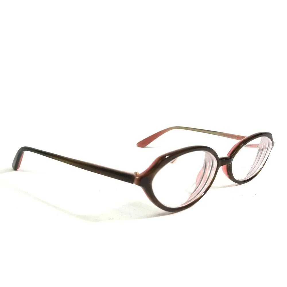 Oliver Peoples Eyeglasses Frames LARUE OTPI Brown Pink Oval Cat Eye 52-16-140